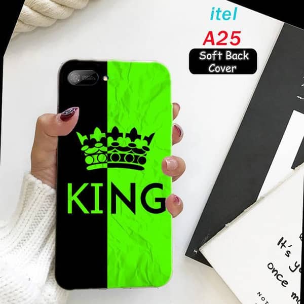 Itel A25 Back Cover with King Design – Soft Silicone Case