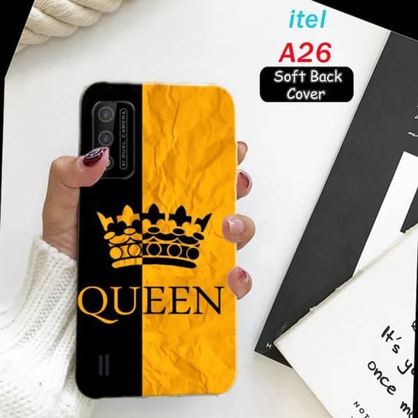 Itel A26 Queen Design Soft Silicone Back Cover