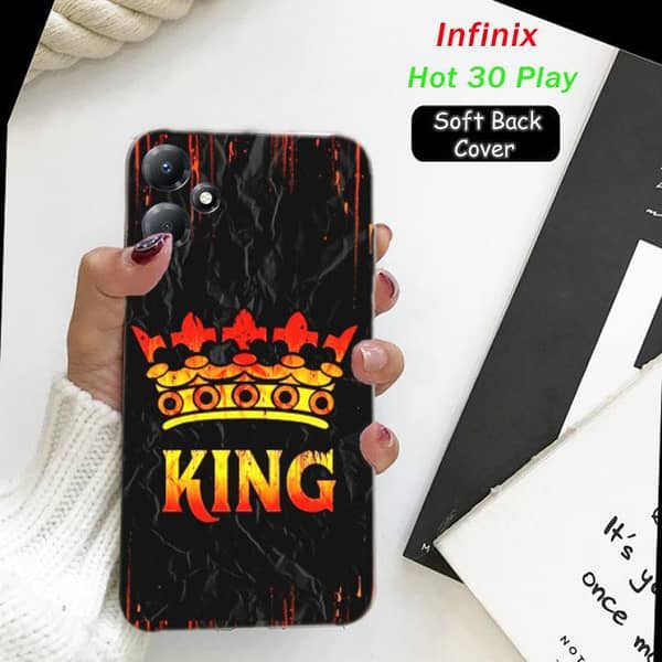 Infinix Hot 30 Play Back Cover: Soft Silicone Case with Boys Print