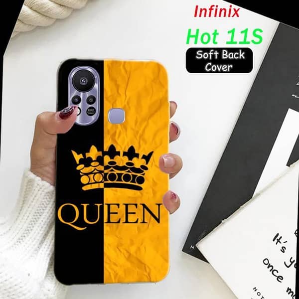 Infinix Hot 11S Soft Silicone Back Cover with Queen Design