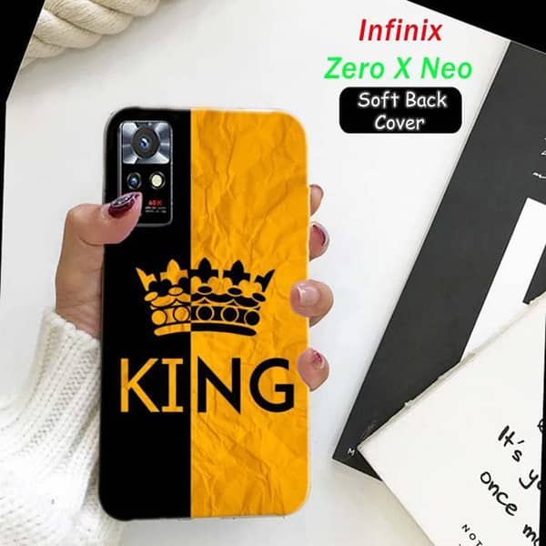 Infinix Zero X Neo Back Cover - King Design Soft Silicone Case