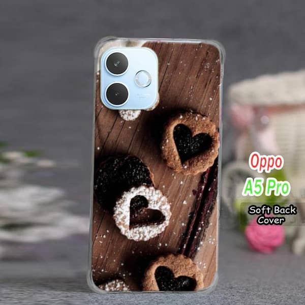 Oppo A5 Pro Soft Silicone Back Cover with Chocolate Design