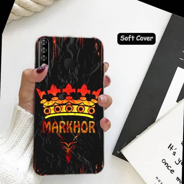 Infinix 3 Plus X627 Back Cover with Markhor Design, Soft Silicone Case