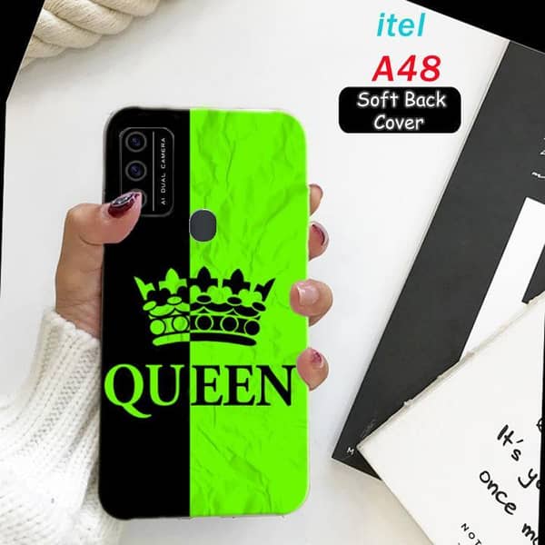 Itel A48 Back Cover — Queen Design Soft Silicone Case