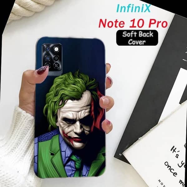 Infinix Note 10 Pro Back Cover - Joker Design Soft Silicone Case