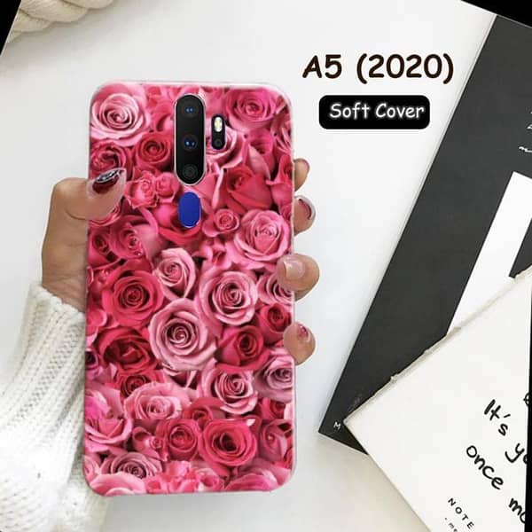 Oppo A5 2020 Floral Design Soft Silicone Back Cover