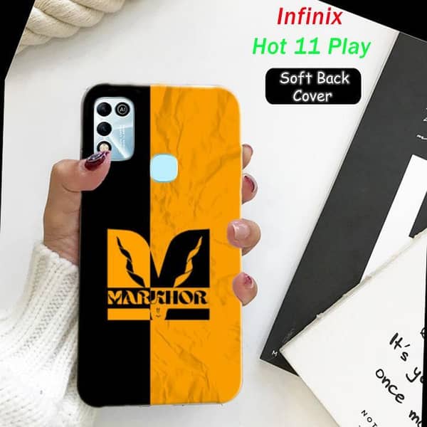 Infinix Hot 11 Play Back Cover with Markhor Print — Soft Silicone Case