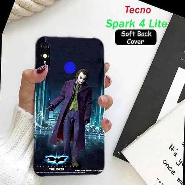 Tecno Spark 4 Lite Back Cover - Joker Design Soft Silicone Case
