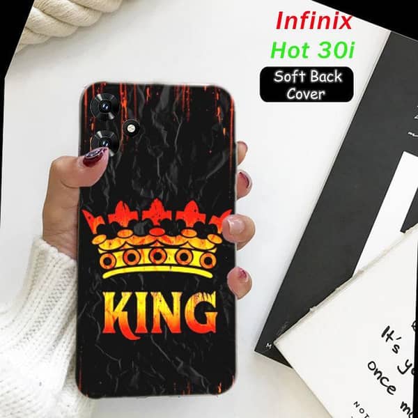 Infinix Hot 30I Soft Silicone Back Cover with Boys Design