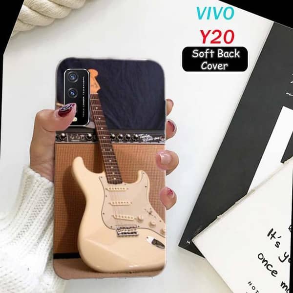 Vivo Y20 Back Cover — Guitar Design Soft Silicone Case