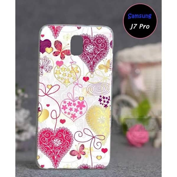 Samsung J7 Pro Back Cover: Love Design Soft Silicone Case