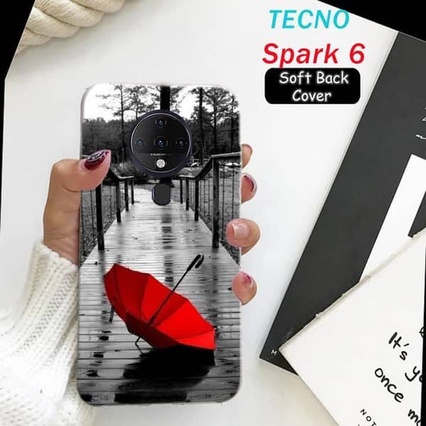 Tecno Spark 6 Back Cover - Rain Design Soft Silicone Case