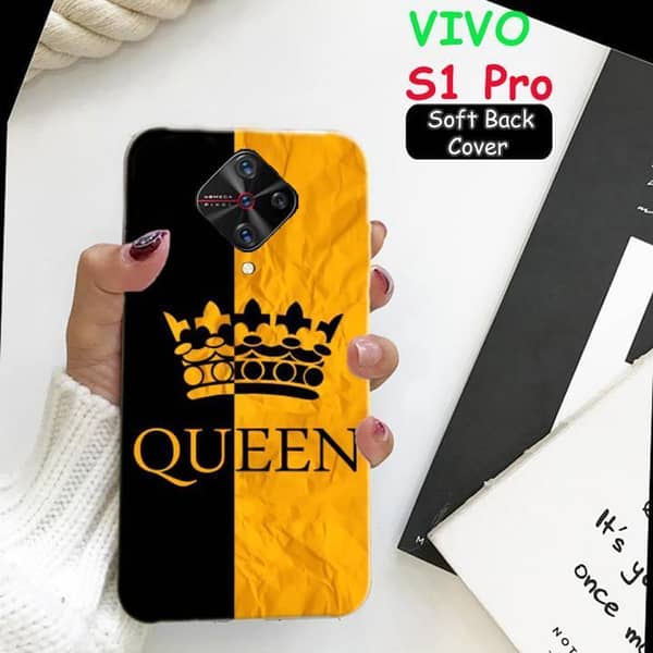 Vivo S1 Pro Back Cover: Queen Design Soft Silicone Case