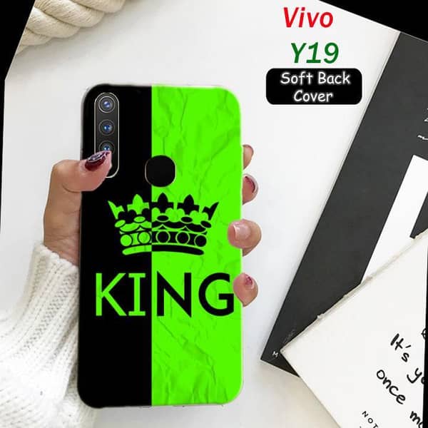 Vivo Y19 Back Cover - King Design Soft Silicone Case