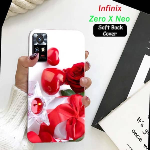 Infinix Zero X Neo Back Cover – Love Design Soft Silicone Case