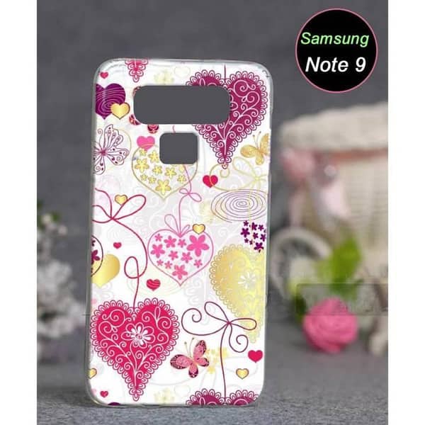 Samsung Note 9 Back Cover: Love Design Soft Silicone Case