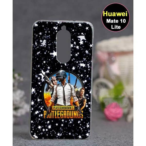 Huawei Mate 10 Lite Back Cover with PUBG Star Design - Soft Silicone Case