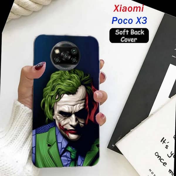 Xiaomi Poco X3 Back Cover - Joker Design Soft Silicone Case