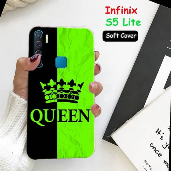 Infinix S5 Lite Back Cover: Queen Design Soft Silicone Case