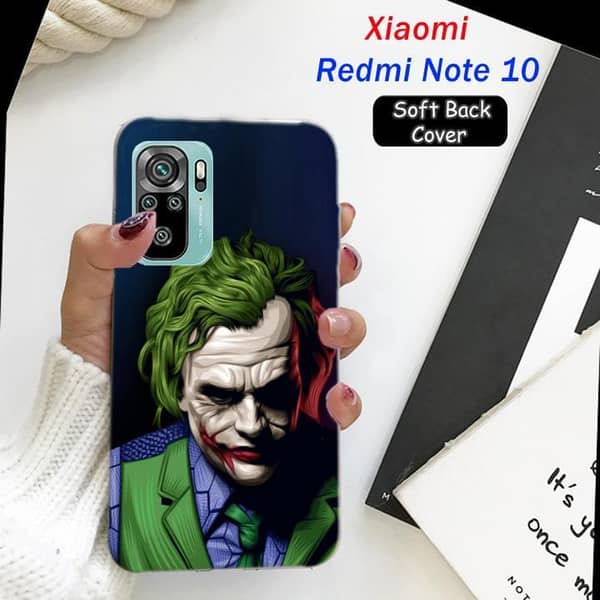 Xiaomi Redmi Note 10 Back Cover: Joker Design Soft Silicone Case
