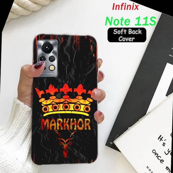 Infinix Note 11S Back Cover with Markhor Design – Soft Silicone Case
