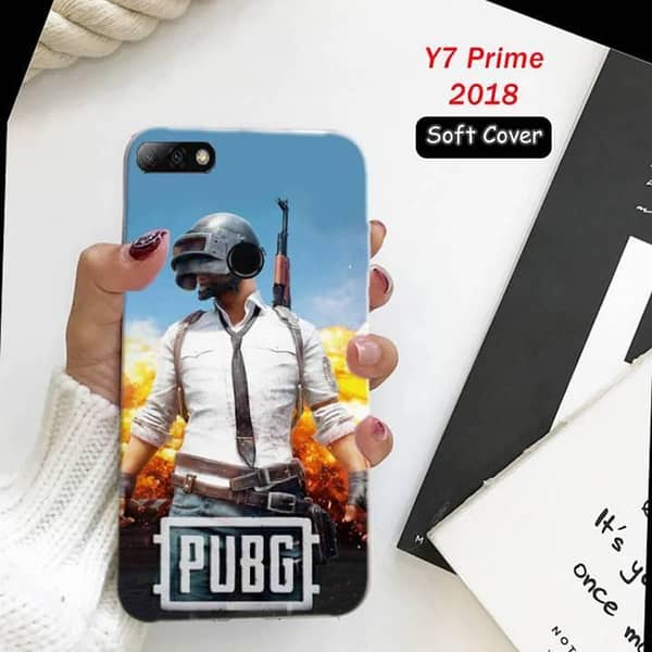 Huawei Y7 Prime 2018 Back Cover with PUBG Design – Soft Silicone Case