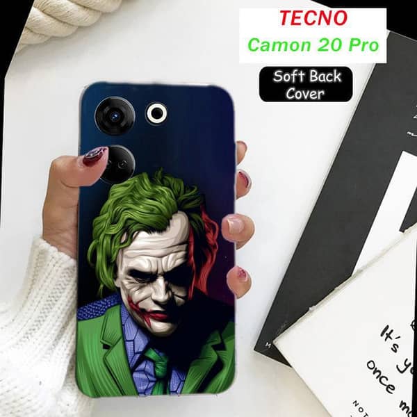 Tecno Camon 20 Pro Back Cover — Joker Design Soft Silicone Case
