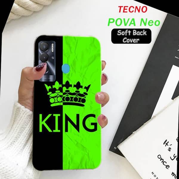 Tecno Pova Neo Back Cover | King Design Soft Silicone Case