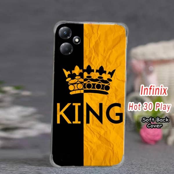 Infinix Hot 30 Play Back Cover - King Design Soft Silicone Case
