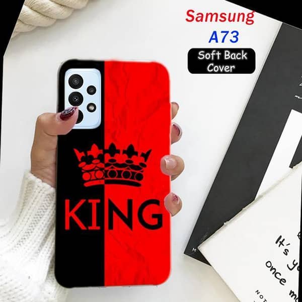 Samsung A73 Back Cover by King Design: Soft Silicone Case