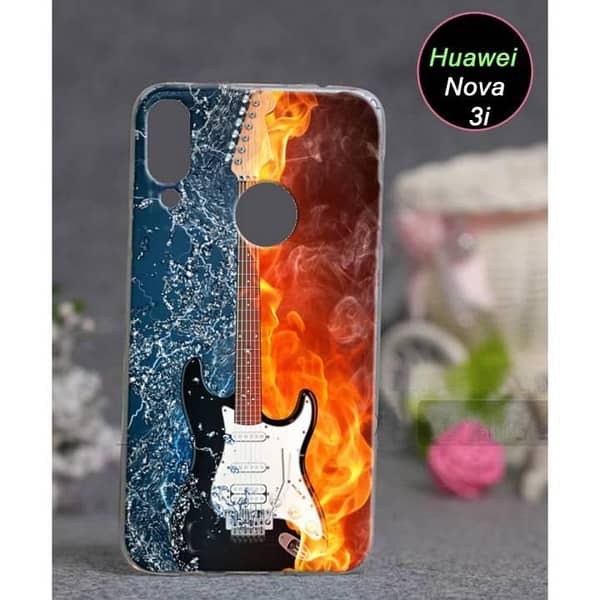 Huawei Nova 3i Back Cover — Guitar Design Soft Silicone Case