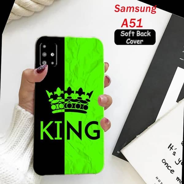 Samsung A51 Back Cover - King Design Soft Silicone Case