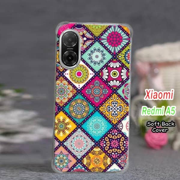 Xiaomi Redmi A5 Back Cover - Floral Art Design Soft Silicone Case