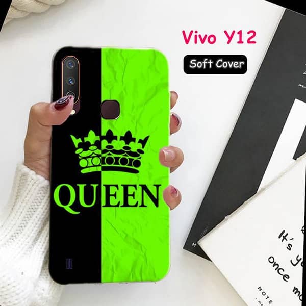 Vivo Y12 Back Cover: Queen Design Soft Silicone Case