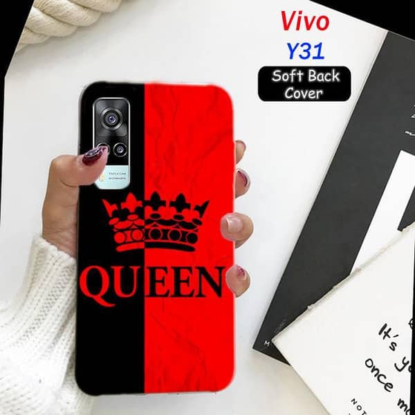 Vivo Y31 Back Cover by King Design – Soft Silicone Case
