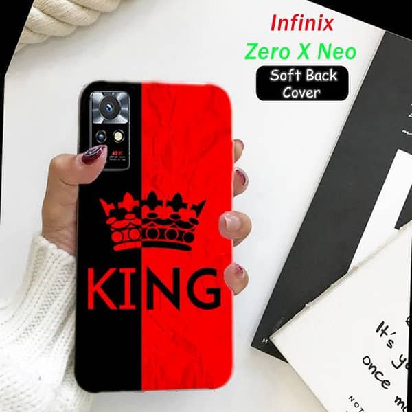 Infinix Zero X Neo Back Cover — King Design Soft Silicone Case