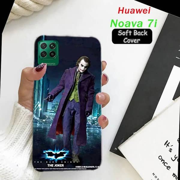 Huawei Nova 7I Back Cover in Joker Design: Soft Silicone Case