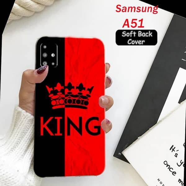 Samsung A51 Back Cover by King Design: Soft Silicone Case