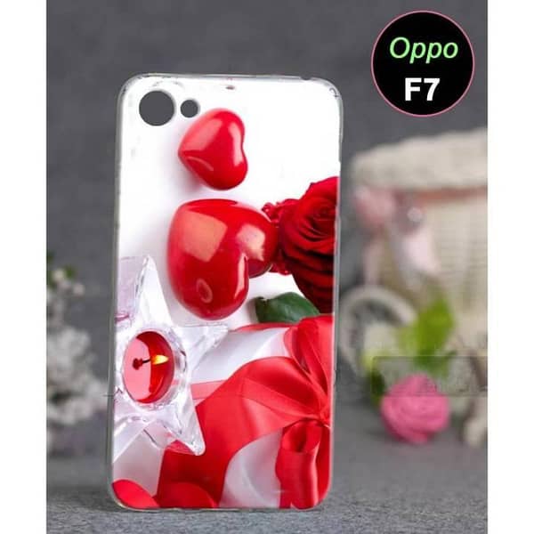 Oppo F7 Back Cover - Soft Silicone Case with Love Design