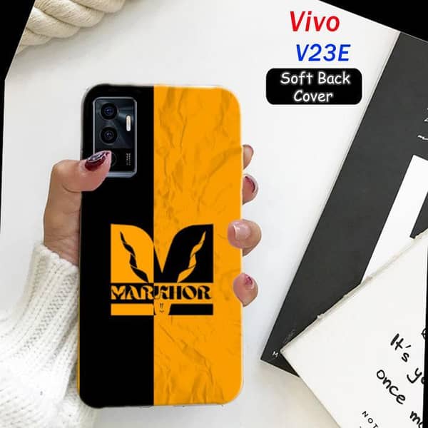 Vivo V23E Back Cover with Markhor Design, Soft Silicone Case
