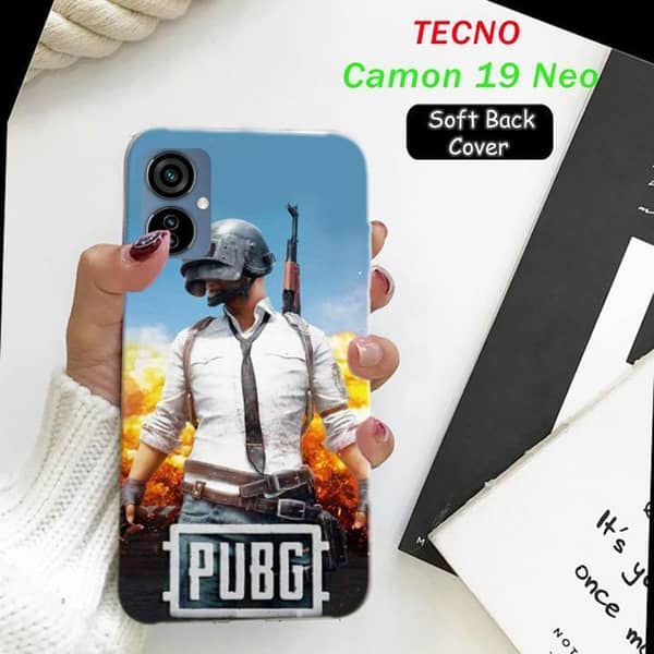 Tecno Camon 19 Neo Back Cover: PUBG Design Soft Silicone Case