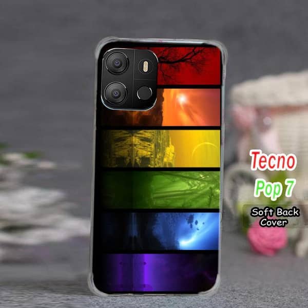 Tecno Pop 7 Back Cover: Art Design Soft Silicone Case