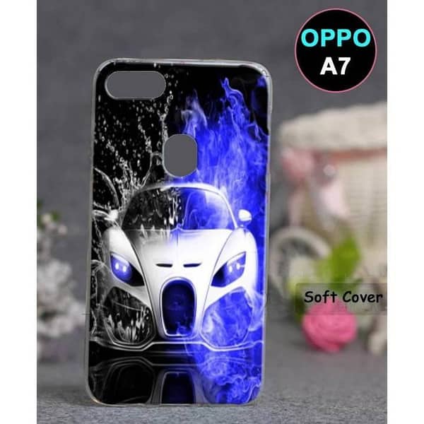 Oppo A7 Back Cover: Car Design Soft Silicone Case