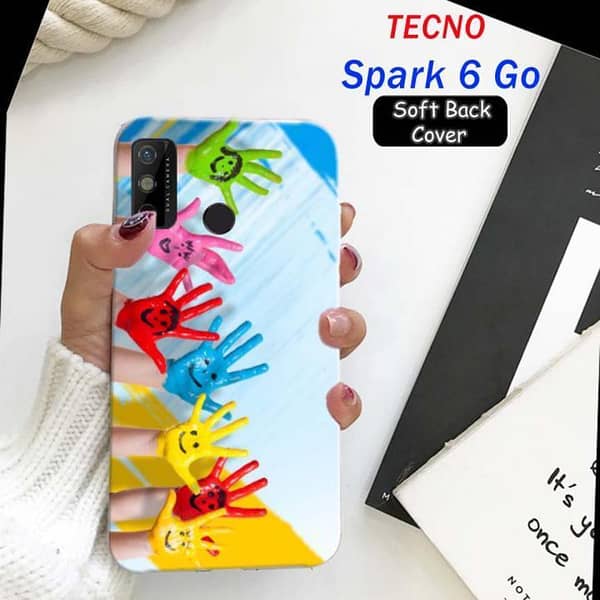 Tecno Spark6 Go Back Cover - Smile Design Soft Silicone Case