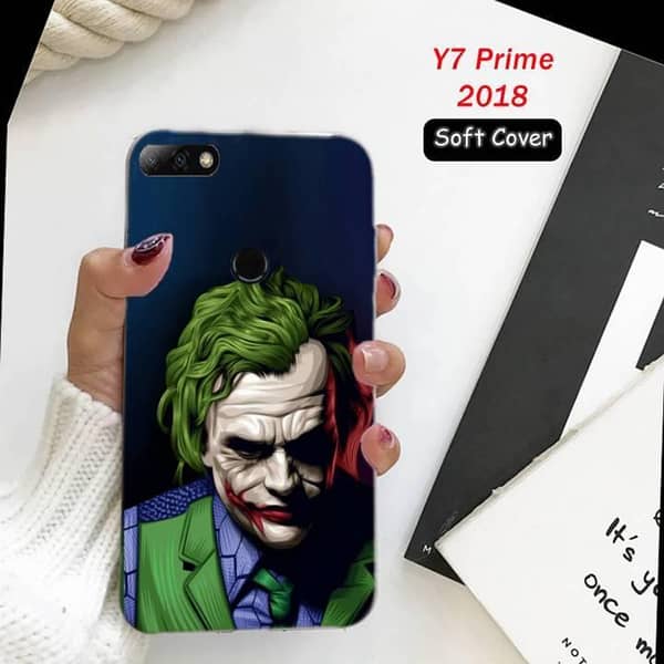 Huawei Y7 Prime 2018 Back Cover — Joker Design Soft Silicone Case