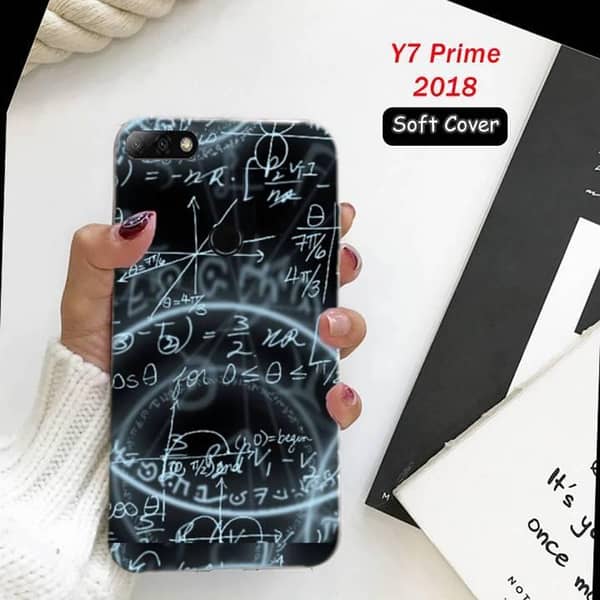 Huawei Y7 Prime 2018 Back Cover – Maths Design Soft Silicone Case