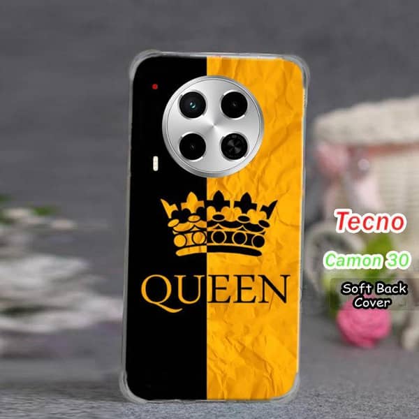 Tecno Camon 30 Back Cover - Yellow Soft Silicone Case