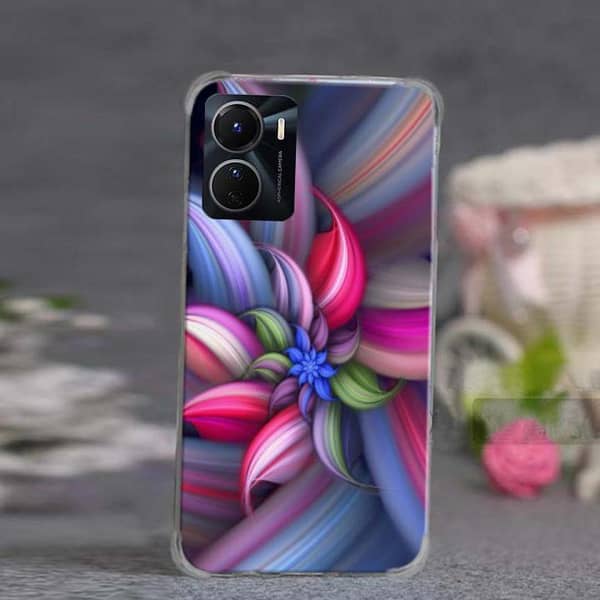Vivo Y16 Back Cover: Floral Design Soft Silicone Case