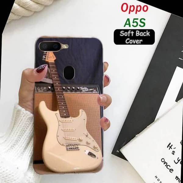 Oppo A5S Back Cover: Guitar Design Soft Silicone Case