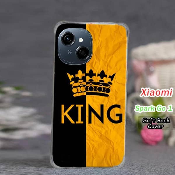 Tecno Spark Go 1 Back Cover — Yellow Design Soft Silicone Case
